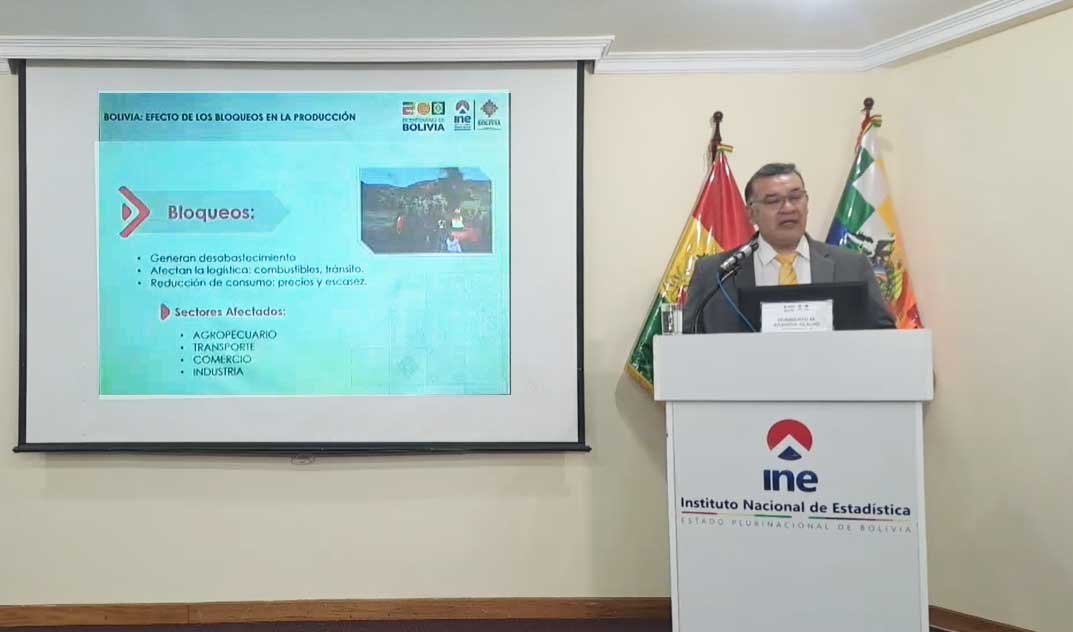 INE REVELA TASA DE CRECIMIENTO ECONÓMICO DE 0,7% DE 2024 Y CULPA A LOS BLOQUEOS