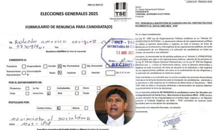 ROLANDO CUELLAR RENUNCIA A SU CANDIDATURA COMO SENADOR POR EL MAS