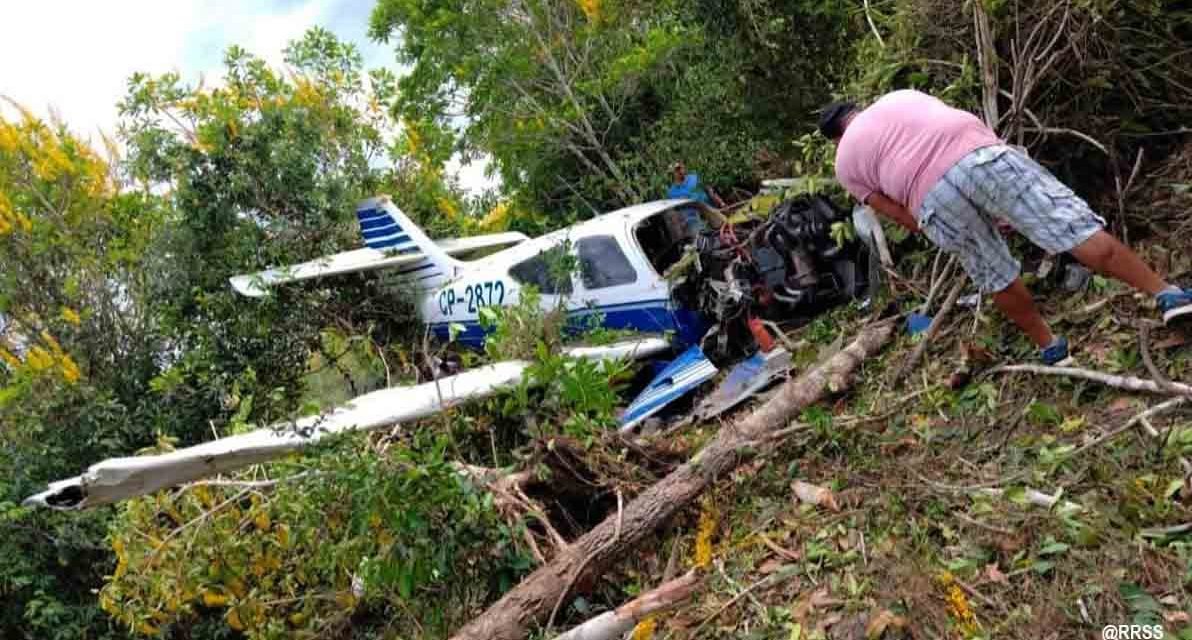 DOS HERIDOS TRAS ACCIDENTE DE AVIÓN EN SANTA ANA DE YACUMA