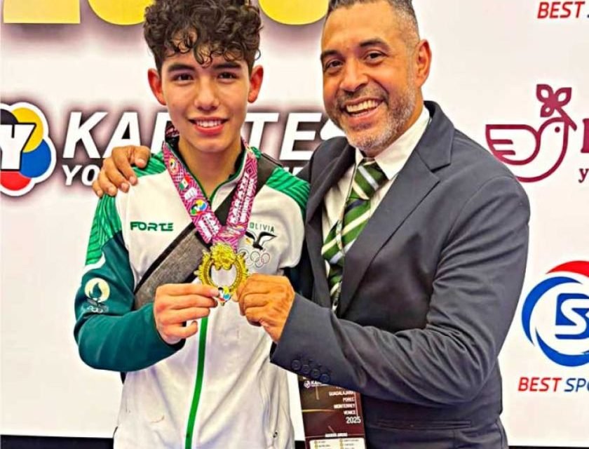LEONARDO VARGAS GANA HISTÓRICO ORO PARA BOLIVIA EN KARATE JUVENIL