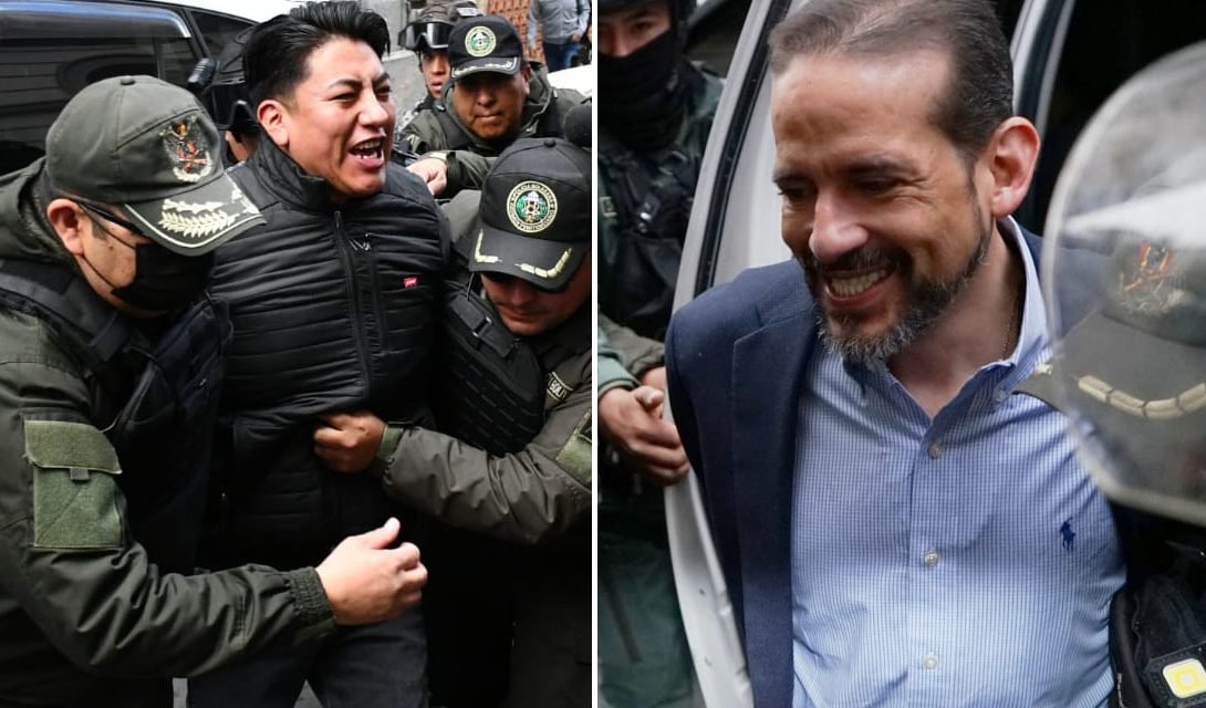 CAMACHO Y PUMARI LLEGAN AL TRIBUNAL TRAS SUSPENSIÓN Y ESPERAN LIBERACIÓN
