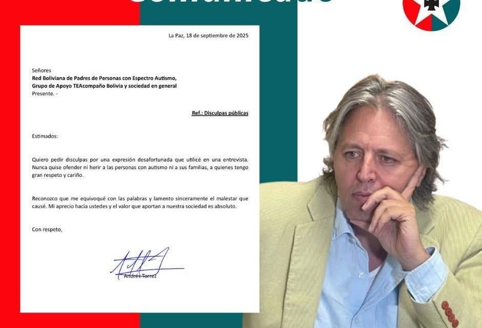 ASESOR DEL PDC RECONOCE ERROR Y PIDE DISCULPAS A PERSONAS CON AUTISMO