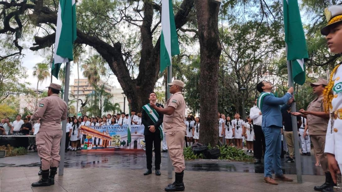 AUTORIDADES CRUCEÑAS INICIAN EL MES ANIVERSARIO CON MENSAJES DE UNIDAD, JUSTICIA Y PROTAGONISMO CIUDADANO