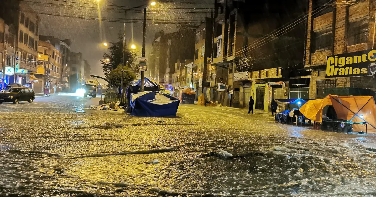 LA PAZ, EL ALTO Y ORURO BAJO ALERTA NARANJA POR LLUVIAS INTENSAS Y GRANIZO