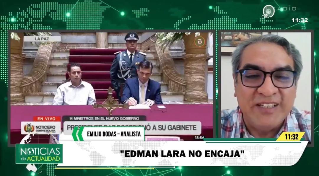 EMILIO RODAS: “EDMAND LARA NO ENCAJA EN LOS PROYECTOS DE GOBIERNO DE RODRIGO PAZ”