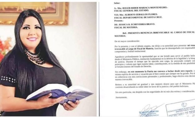 “LA PATRIA ME CONVOCA A LUCHAR DESDE OTRO LUGAR”: RENUNCIA LA FISCAL JESSICA ECHEVERRÍA