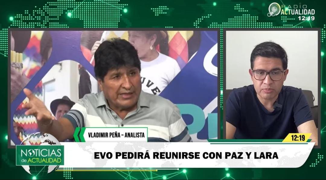 VLADIMIR PEÑA: MORALES DEBE PONERSE A DERECHO ANTES DE PARTICIPAR EN POLÍTICA