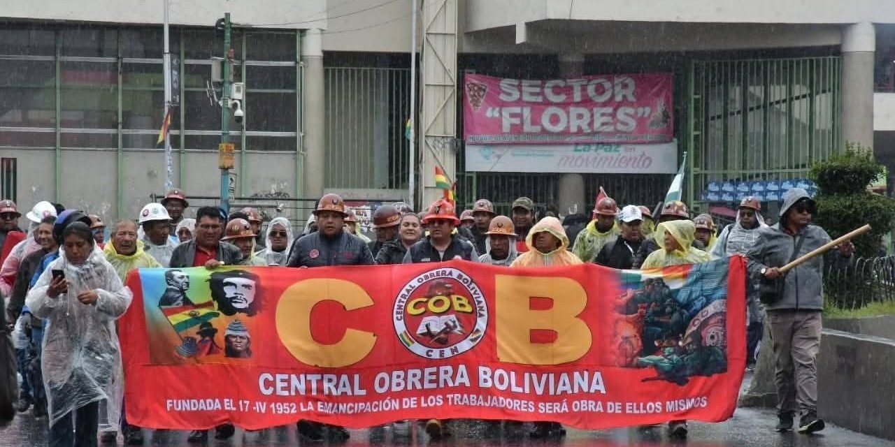 COB CUMPLE QUINTO DÍA DE MOVILIZACIONES Y EXIGE ABROGACIÓN DEL DS 5503