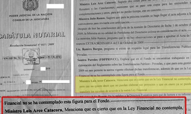 ACTA DEL DIRECTORIO DEL FONDO INDÍGENA REVELA POSIBLES IRREGULARIDADES BAJO GESTIÓN DE ARCE