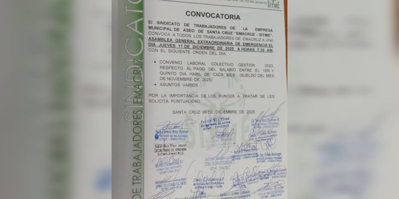 TRABAJADORES DE EMACRUZ SE DECLARAN EN EMERGENCIA POR INCUMPLIMIENTO SALARIAL