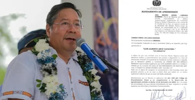 FISCALÍA APREHENDE AL EX PRESIDENTE LUIS ARCE POR PRESUNTOS DELITOS ECONÓMICOS