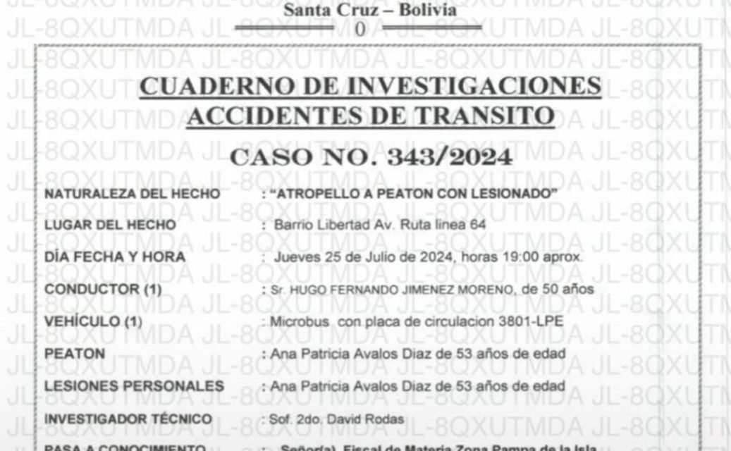 CHOFER IMPLICADO EN MUERTE DE UNIVERSITARIO ES REINCIDENTE EN ACCIDENTES DE TRÁNSITO