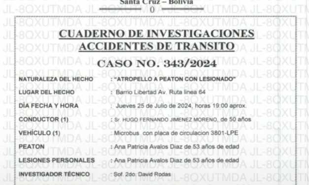 CHOFER IMPLICADO EN MUERTE DE UNIVERSITARIO ES REINCIDENTE EN ACCIDENTES DE TRÁNSITO