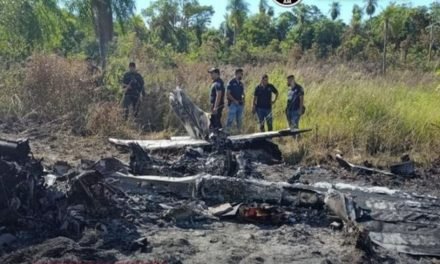 BILLETES QUEMADOS Y MUNICIONES ENCONTRADOS EN AVIONETA BOLIVIANA SINIESTRADA EN PARAGUAY