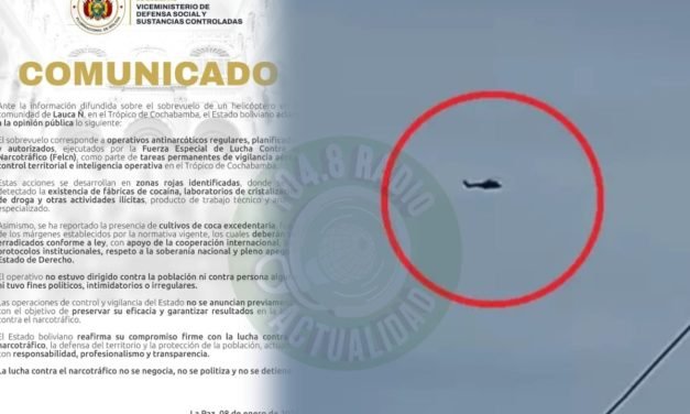 GOBIERNO CONFIRMA SOBREVUELO EN LAUCA Ñ POR SER ZONA ROJA DE NARCOTRÁFICO
