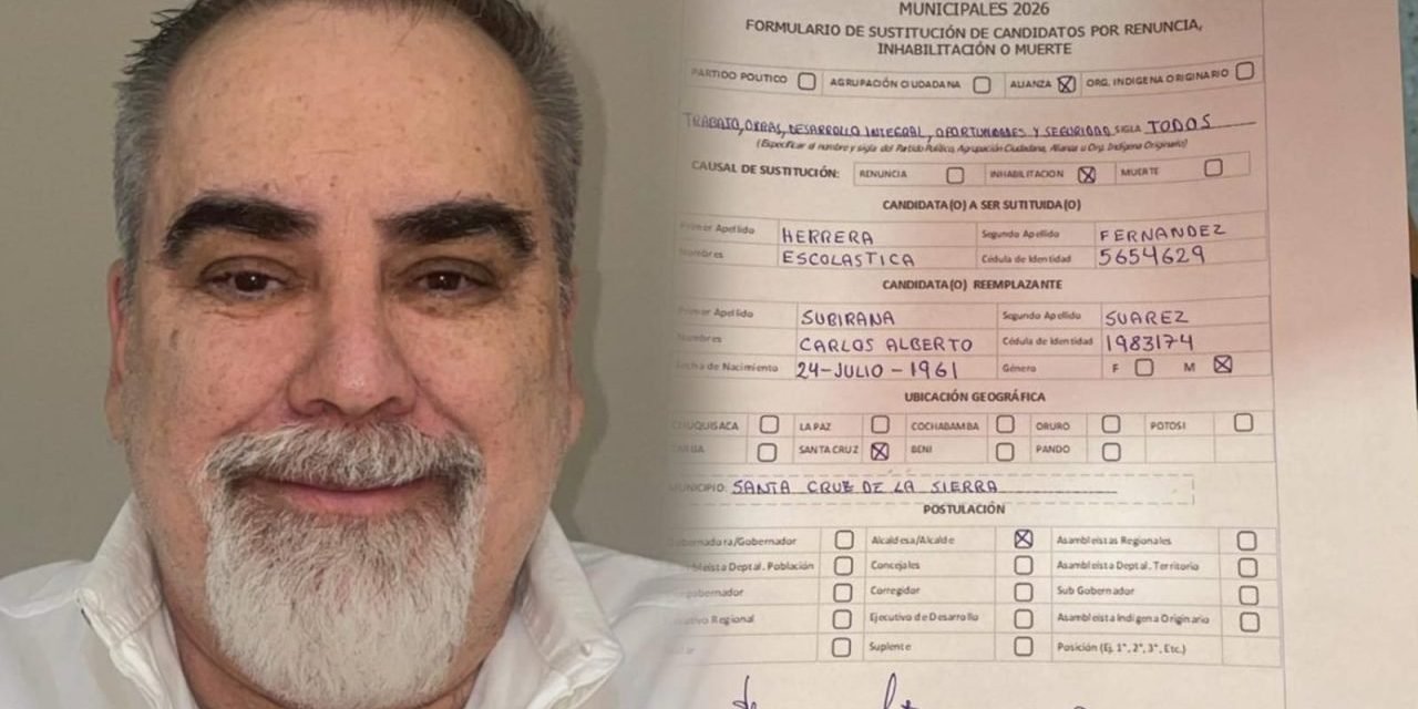 CARLOS SUBIRANA ASUME LA CANDIDATURA A LA ALCALDÍA DE SANTA CRUZ POR LA ALIANZA ‘TODOS’