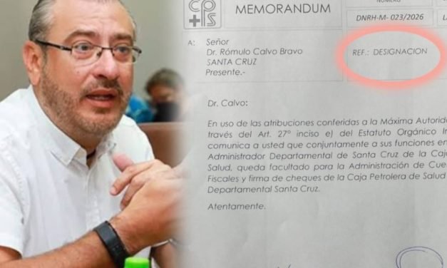 RÓMULO CALVO ASUME EL CONTROL FINANCIERO DE LA CAJA PETROLERA EN SANTA CRUZ