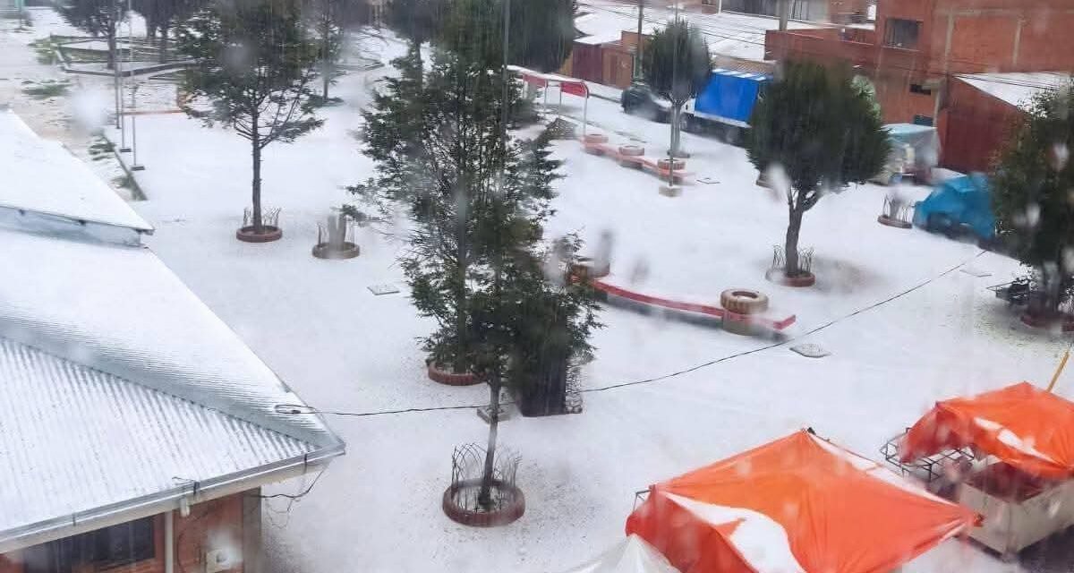 FUERTE GRANIZADA SORPRENDE A LA PAZ