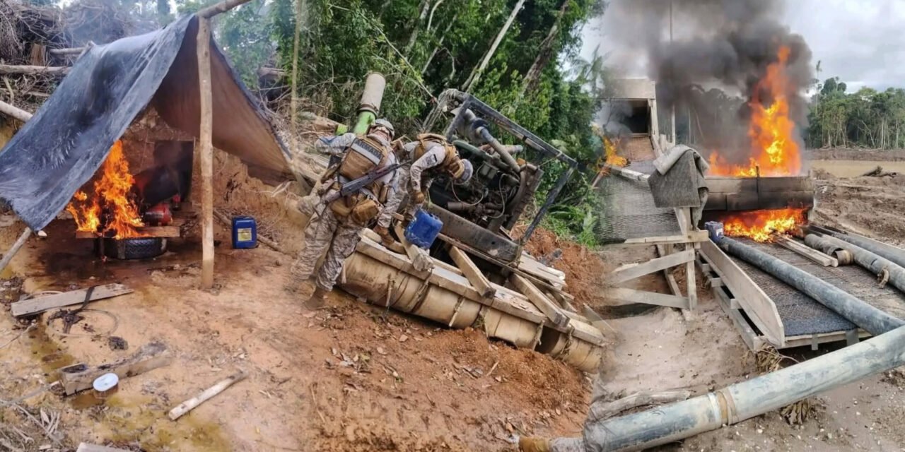 MEGAOPERATIVO CONTRA LA MINERÍA ILEGAL EN EL CERRO SAN SIMÓN