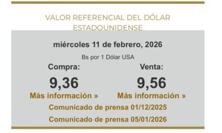 DÓLAR REFERENCIAL ROMPE RÉCORD Y SE DISPARA A BS 9,56