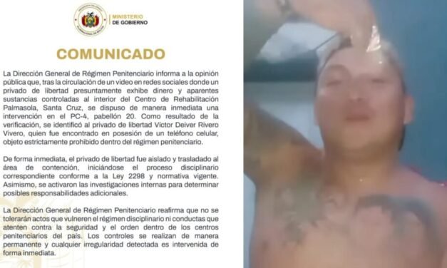 INTERVIENEN PABELLÓN EN PALMASOLA TRAS VIRALIZACIÓN DE VIDEO DE UN INTERNO