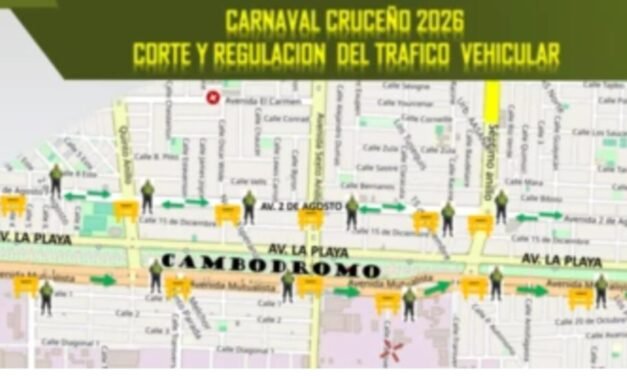 CASCO VIEJO Y CAMBÓDROMO CON CIERRES VIALES Y CONTROLES POR CARNAVAL