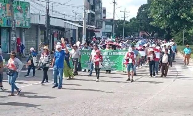 GREMIALES DEL NUEVO MERCADO LA RAMADA MARCHAN POR FALTA DE AGUA Y LUZ Y ACUSAN A LA ALCALDÍA