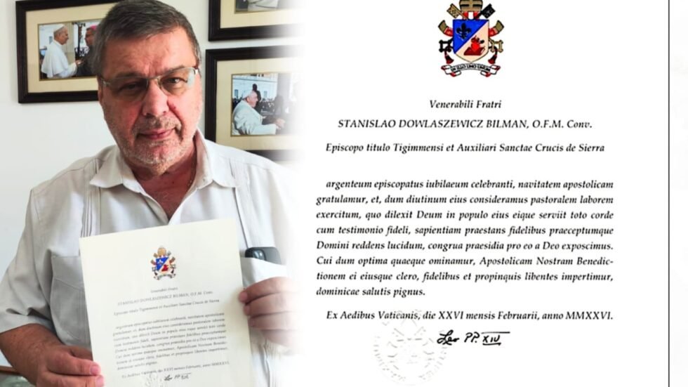 PAPA LEÓN FELICITA A MONSEÑOR ESTANISLAO POR 25 AÑOS DE SERVICIO EPISCOPAL