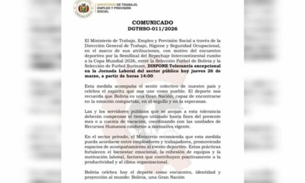 GOBIERNO DA TOLERANCIA LABORAL PARA ALENTAR A LA VERDE