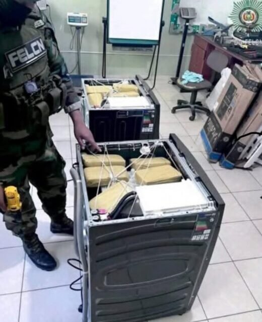 FELCN INTERCEPTA DROGA OCULTA EN LAVADORAS CON DESTINO A BERMEJO