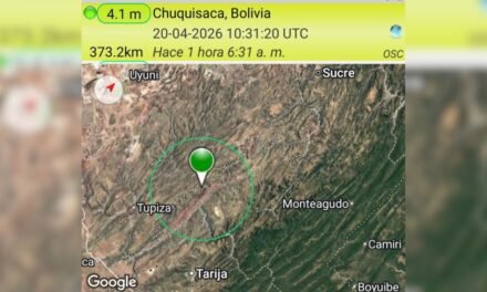 SISMO PROFUNDO DE MAGNITUD 4,1 SE REGISTRA EN CHIQUISACA