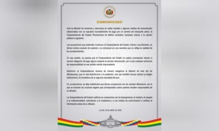 VICEPRESIDENCIA NIEGA ACUSACIONES CONTRA EDMAN LARA POR PAGO AÉREO