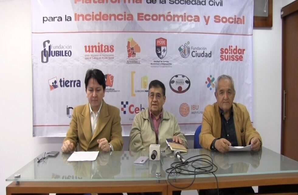 PLATAFORMA CIVIL ALERTA SOBRE CRISIS Y PLANTEA MODIFICAR LA DISTRIBUCIÓN DEL 50-50