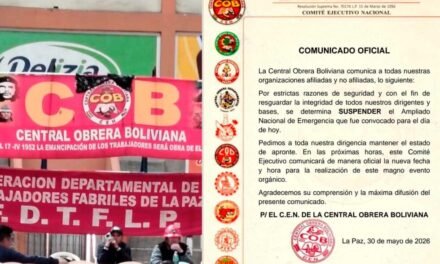 COB SUSPENDE AMPLIADO DONDE DECIDIRÍAN IR O NO AL DIÁLOGO