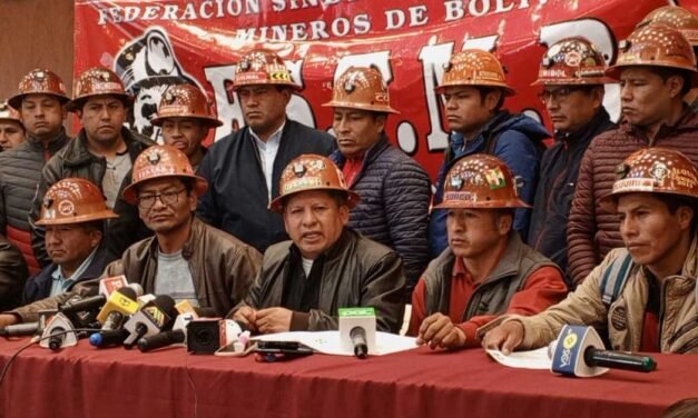 TRABAJADORES MINEROS PARTICIPARÁN EN EL PARO MOVILIZADO DE LA COB