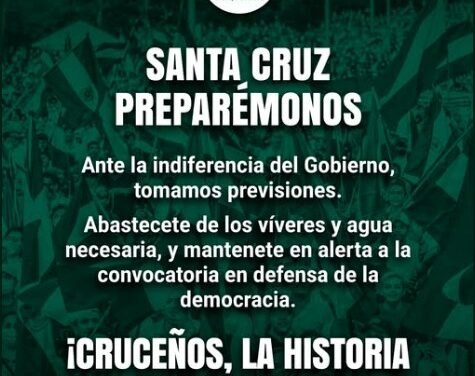 CÍVICOS PIDEN A FAMILIAS ABASTECERSE ANTE POSIBLE ESCALADA DEL CONFLICTO