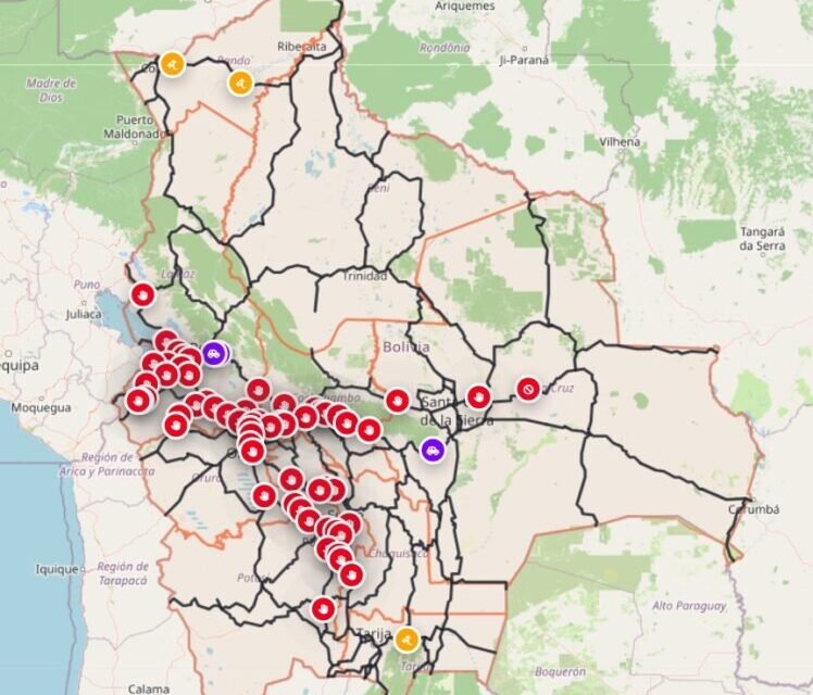 ABC REPORTA 63 PUNTOS DE BLOQUEO EN RUTAS NACIONALES DEL PAÍS