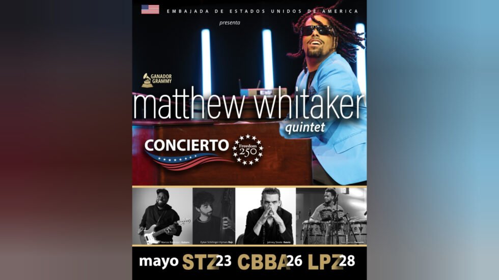 PIANISTA MATTHEW WHITAKER LLEGA A BOLIVIA CON GIRA DE CONCIERTOS GRATUITOS