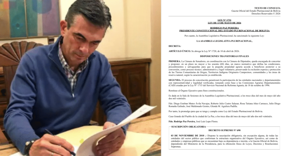GOBIERNO FORMALIZA LA ABROGACIÓN DE LA LEY 1720 EN LA GACETA OFICIAL