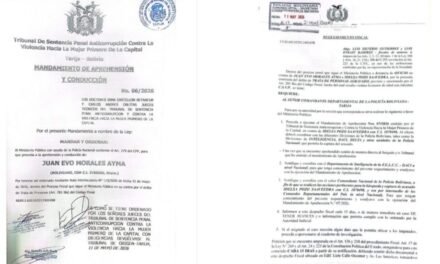 POLICÍA RECIBE ÓRDENES DE APREHENSIÓN CONTRA EVO MORALES E IDELSA POZO