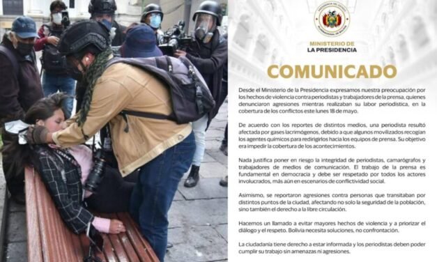 GOBIERNO CONDENA AGRESIONES A LA PRENSA DURANTE CONFLICTOS EN EL PAÍS