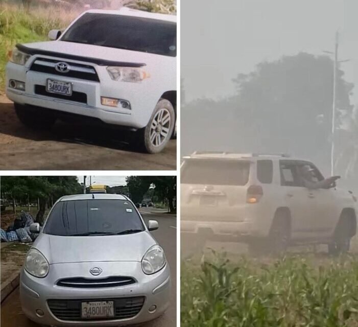 VAGONETA DESDE DONDE APUNTABAN CON ARMAS A BLOQUEADORES SUPUESTAMENTE PERTENECE A UN JEFE POLICIAL