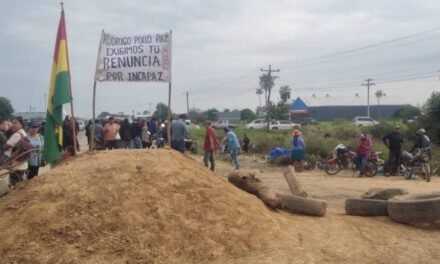 BLOQUEO EN SAN JULIÁN SE REACTIVA TRAS BREVE CUARTO INTERMEDIO DE UNA HORA