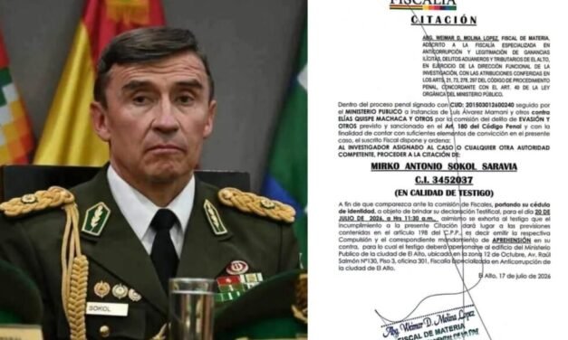 FISCALÍA CITA A MIRKO SOKOL POR LA FUGA DE EXTRANJEROS EN QALAHUMA Y CHONCHOCORO