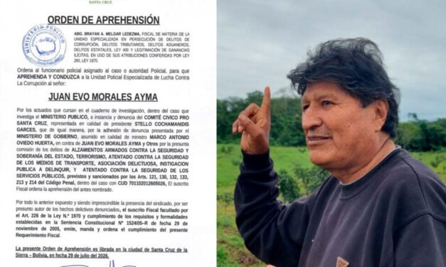 ORDENAN APREHENSIÓN DE EVO MORALES POR BLOQUEOS DE 53 DÍAS QUE AFECTARON AL PAÍS