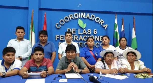 ORGANIZACIONES DEL TRÓPICO RESPALDAN A EVO Y CUESTIONAN ACCIONES DEL GOBIERNO