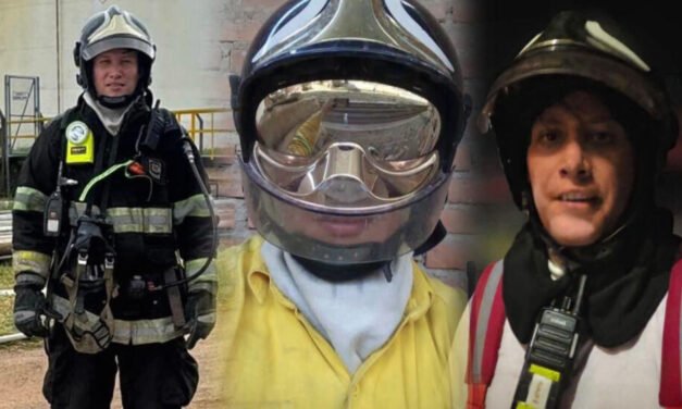 BOMBERO VOLUNTARIO DE FUNDASOL DENUNCIA EL ROBO DE SU CASCO Y EQUIPO DE PROTECCIÓN MIENTRAS COMBATÍA EL INCENDIO EN LA FERIA BARRIO LINDO