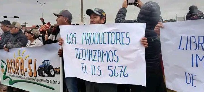 PRODUCTORES DEL NORTE INTEGRADO MARCHAN Y ANUNCIAN BLOQUEO POR EL DIÉSEL