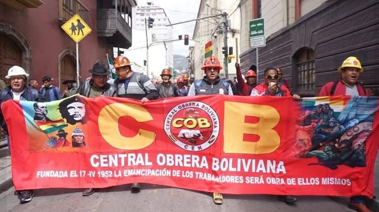 COB EXIGE ARCHIVAR PROYECTO SOBRE DIRIGENTES SINDICALES Y ADVIERTE CON PROTESTAS