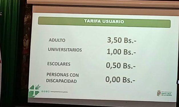 ESTUDIO DE COSTOS DE LA ALCALDÍA PROPONE PASAJE DE BS 3,50